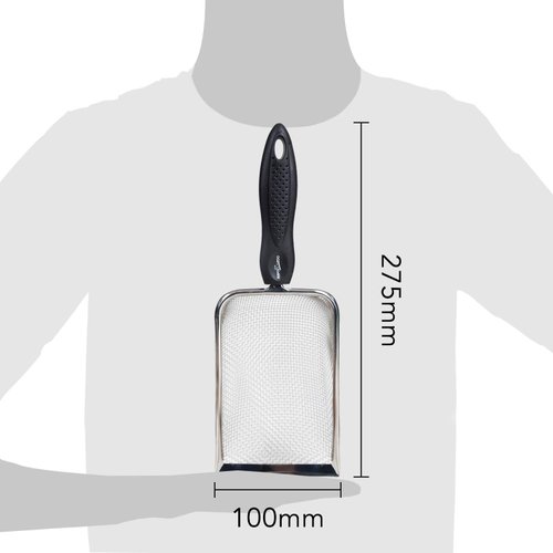 REPTI ZOO Reptile Sand Stainless Steel Fine Mesh Reptile Substrate Metal Sand Shovel Terrarium Substrate Durable Litter Cleaner Corner Scoop