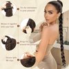 SOFEIYAN Long Braid Ponytail Extension with Hair Tie Straight Sleek Braid Pony Tail Fluffy Natural Soft Synthetic Hairpieces
