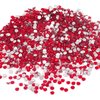 Honbay 1440PCS 5mm ss20 Sparkly Round Flatback Rhinestones Crystals, Non-Self-Adhesive (Red)