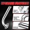 FVRITO Exhaust Pipe Header for CT200u Coleman BT200X CT200U-EX KT196 Mini Bike Go Kart Predator 212cc 224cc 196cc Honda 6.5HP GX160 GX200 Clone Engine Baja Warrior MB200 Performance Parts Silver