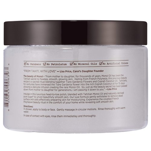 Carol’s Daughter Monoi Body Head To Toe Exfoliation Body Scrub with Monoi Oil, a Blend of Coprah Coconut Oil and Tiare Gardenia for Healthier, More Radiant Skin That Glows, 12 Ounce