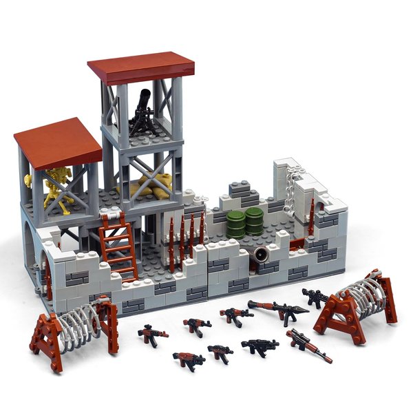 WINGIFT Military Base Building Brick Set, WW2 Army War Parts Accessories,STEM Army Defense Base Guard Tower Building Block Kit,Army Equipment Gear Sets,Christmas Birthday Gifts for Boys,Teens,Adults