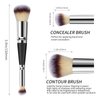 LAVONE Eyebrow Stamp Pencil Kit for Eyebrows, Makeup Brow Stamp Trio Kit with Waterproof Eyebrow Pencil, Eyebrow Pomade, Makeup Brushes and Dual-ended Eyebrow Brush - Ash Brown