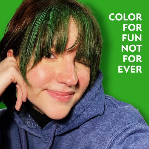 Fun In by Sun In, Temporary Hair Color Brush In System, Green - 1 oz