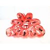 Generic Clear flower hair claw clips with crystals (Primary color: Brown), 1 Count (Pack of 1)
