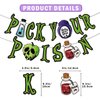 Pick Your Poison Banner for Hocus Pocus Party Decorations Potion Bar Banner Decoration Halloween Party Decor Halloween Party Supplies for Adults