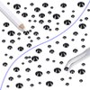 LPBeads 6000 Pieces Black Non Hotfix Rhinestones 6 Sizes Round Crystal Glass Flat Back Rhinestones with Tweezers and Picking Pen for Nail Art Crafts Clothes Bags DIY