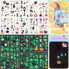 360+ Halloween Temporary Tattoos, 30 Sheets Halloween Tattoos Glow In The Dark Tattoos for Kids, Luminous Halloween Stickers for Kids Halloween Decorations Birthday Party Favors Supplies