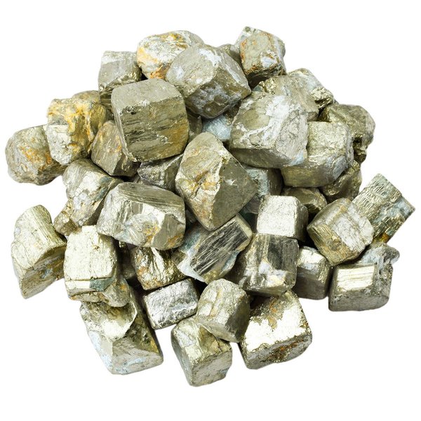 SUNYIK Natural Raw Stones Rough Rock Crystals for Tumbling,Cabbing,Iron Pyrite,1pound(about 460 gram)