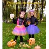 BIBUTY Kids Princess Dress Up Clothes for Little Girls, Pretend Play & Dress Up Costume Set for 3-6 Toddler Little Girls (Rainbow/Purple)