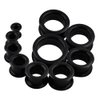 Oyaface 20PCS Black Tunnels Kit 2G to 1 Inch Hard Silicone Gauges Set Ear Plugs Expander Tunnels Piercing Expanding Tools