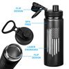American Flag 20oz Sports Water Bottle | Insulated Water Bottle | Stainless Steel Water Bottle | Outdoor Sports, Hiking, Camping & Cycling-Vet Owned