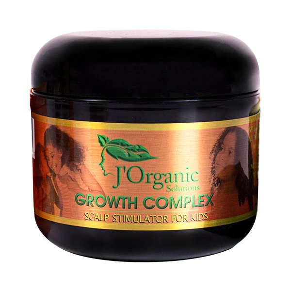 J'Organic Solutions Natural Kid's Hair Growth Stimulator (Hair Grease) with Lanolin, Sweet Almond Oil, and Castor Oil for Soft, Shiny Hair