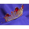 Ruby Red Princess Gold Rhinestone Crystal Swan Wedding Prom Costume Tiara Crown CT51