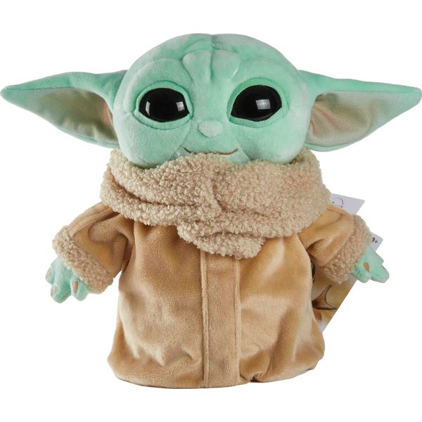Mattel Star Wars Plush Toy, Grogu Soft Doll from The Mandalorian, 8-inch Figure, Collectible Stuffed Animals for Kids