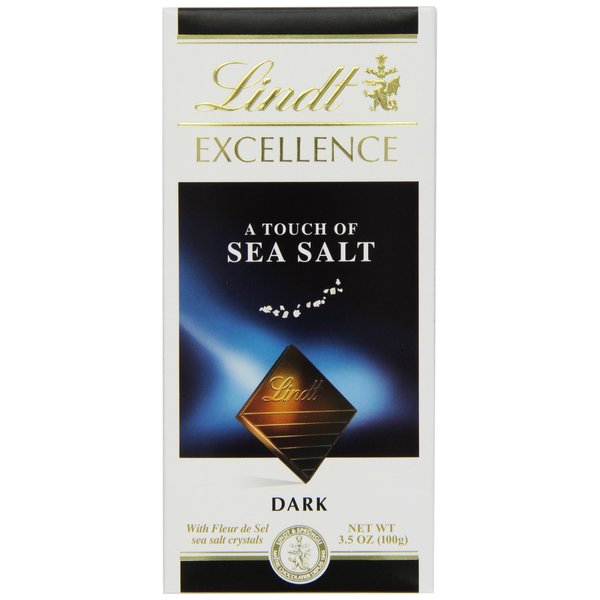Lindt Excellence A Touch of Sea Salt Dark Chocolate Bar, 3.5 Ounce Package