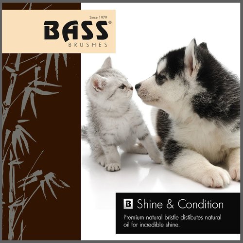 Bass Hair Brush | Luxury Grade Pet Brush | Shine & Condition | 100% Pure Natural Bristle - Firm | Full Oval Design | Natural Bamboo Handle | Solid Finish | Model #A15-DB