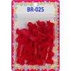 Tara Girls Super Cute Self Hinge Plastic Mulit Design Hair Barrettes Selection. 20 pc Red color bow Barrettes.
