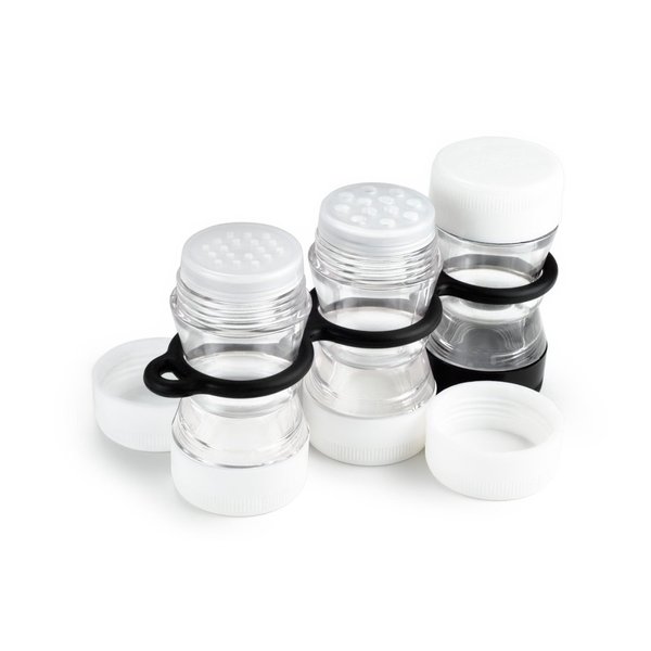 GSI Outdoors Waterproof Spice Rack for Camping, Car Camping, RV and Home, Clear, Black