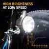 Bike Lights Front and Back, Fully Dynamo Bike Light Set, Motorized Friction Generator, 200 Lumens, Waterproof, Easy to Install, Never Need Battery Bike Light Silver