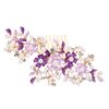 Beatifufu Hair Plug Flower Hair Comb Flower Pearl Hair Clip Wedding Headpiece Girls Hair Comb Wedding Hair Clip Floral Hair Clips Headband for Girls Alloy Hair up Purple Bride