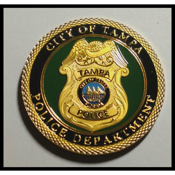 Tampa Police Department Colorized Challenge Art Coin
