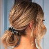 CAKURE Pearl Hair Ties Grey Rhinestone Ponytail Holder Elastic Hair Scrunchies Stretchy Hair Accessories for Women and Girls (Pack of 3)