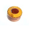 Sunflower - Natural Intarsia Wood Puzzle Box - Handcrafted with Secret Compartment