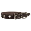 Brown Real Leather Dog Collar 9.5"-13" Neck Size, 1/2" Wide Yorkshire Terrier, Puppies