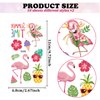 Qpout 20 Sheets Flamingo Tattoos 194 PCS Summer Temporary Tattoos for Kids Pink Cute Face Fake Tattoos Sticker for Girls Baby Shower Prizes Rewards Flamingo Party Supplies Decorations