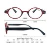 OLOMEE Reading Glasses Women Men Cute Round Readers Cheaters +2.50 Stylish Lightweight Reader Glasses 4 Pack Comfortable Fit Spring Hinge
