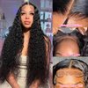 30 Inch Wear and Go Glueless Wigs Human Hair Pre Plucked Pre Cut 13x4 HD Lace Frontal Wigs Human Hair for Women 180% Density Ready to Wear Glueless Water Wave Lace Front Wigs Human Hair No Glue Wigs