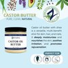 Zatural Castor Body Butter 8 Fl Oz Castor Oil Raw Shea Butter Moisturizing Skin Hair Body 100% Natural Clean Simple Ingredients