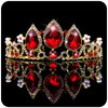 TOBATOBA Red Crown Red Tiara for Women Girls Queen of Hearts Costume Crowns for Women Princess Tiara Crown Headband Women Halloween Costume Cosplay Birthday Wedding Hair Accessories