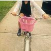 Basket with Hooks, Front, Removable, Wire mesh Small, Kids Bicycle Basket (Yellow/Orange)