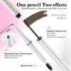 VEECCI Eyebrow Pencil, 3-in-1 Brow Mascara, Tint & Brush, Long-Lasting, Smudge-Proof, Matte Finish, Microblading Gel Pen (01Blonde)