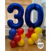 Navy Blue 30 Number Balloons, 40 Inch Giant Number 30 Balloons Foil Mylar Helium Dark Blue Number Balloons for 30th Birthday Party Supplies Anniversary Event Celebration Decorations