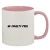Molandra Products Go Cruelty-Free - 11oz Ceramic Colored Inside & Handle Coffee Mug, Pink