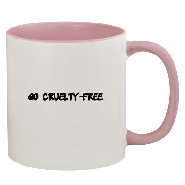 Molandra Products Go Cruelty-Free - 11oz Ceramic Colored Inside & Handle Coffee Mug, Pink