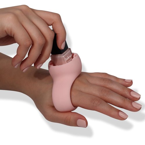 LONDONTOWN Portable Nail Polish Bottle Holder Soft Adjustable Wearable Anti-Spill Grip Fingernail Painting Tool, Manicure and Pedicure Accessory