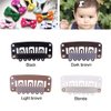 50pcs/lot Hair Extension Clip U Blonde/DK Brown/LT Brown/Black Snap Clip for Hair Extension Wig Weft 32mm Wig Clips (DK Brown)
