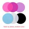 8 Sheets Silicone Round Shape Nail Art Painting Gel Palette Nail Polish Mixing Plate Foundation Lipstick Palette Cosmetic Palette Paint Drawing Color Dish Manicure Nail DIY Tool