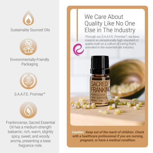 Rocky Mountain Oils Sacred Frankincense Essential Oil - 100% Pure Aromatherapy Essential Oils for Diffusers, Topical Massage Oil for Massage Therapy and Skin Care, and Household - 5ml