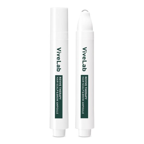 ViveLab Biotin Hair Regrowth Ampoule Roller Stick Type. Natural Scalp Care Treatment Oil for Thicker, Fuller Hair. Hair & Brow Boost for all Hair Type 0.5 oz