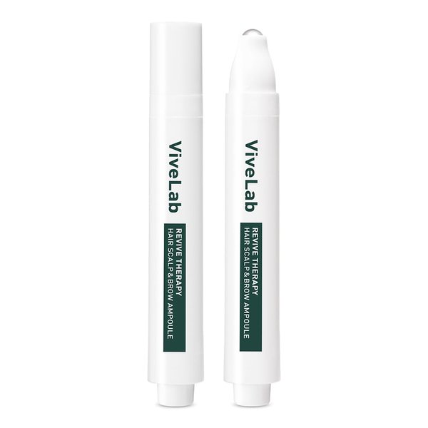 ViveLab Biotin Hair Regrowth Ampoule Roller Stick Type. Natural Scalp Care Treatment Oil for Thicker, Fuller Hair. Hair & Brow Boost for all Hair Type 0.5 oz
