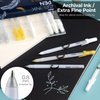 Ohuhu Gold Silver White Gel Pens: 12 Pack Extra Fine Point Pens Opaque Gel Ink Pens Smooth White Ink Pens for Highlight Black Paper Art Drawing Sketching Scrapbook Illustration Bullet Journal - Leahi
