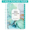2024 Planner Refills - Planner Refills 2024 from Jan 2024 - Dec 2024, A5 Planner Inserts 2024, 5.5 x 8.5 inch, 7 Holes, 2024 Weekly & Monthly Planner Refills, A5 Planner Refills - Green