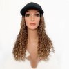 GUOJIAN Goddess Box Braids Braiding Hair Baseball Cap Hat Wig Bohemian Curly Ends Box Braids Hat with Braided Box Braids Hair Extensions for Black White Women Synthetic Braids Hat Wig(16inch, M30/27)