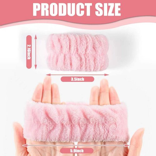 12Pcs Wrist Washband Set, Anmieciu Face Washing Wristbands, Microfiber Wrist Spa Wash Washband, Wrist Towels for Washing Face, Prevent Liquid from Spilling Down Your Arms.