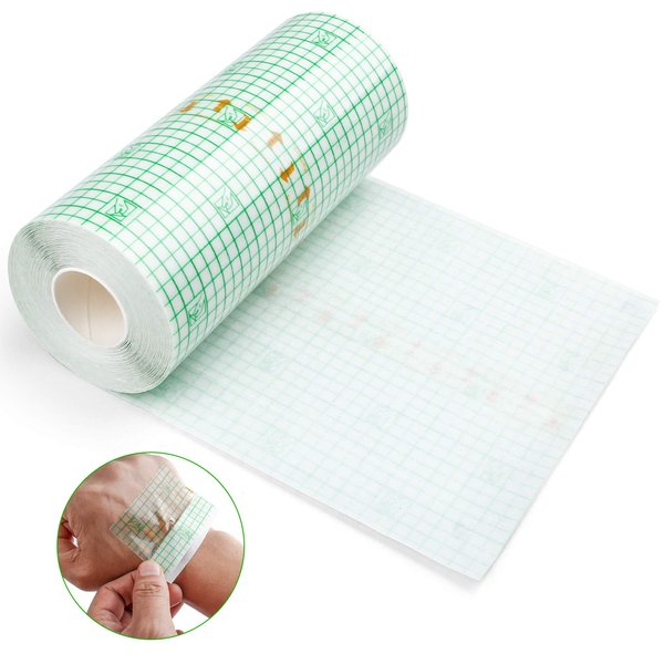 LotFancy Tattoo Aftercare Bandage, 6"x 8.8Yards Roll, Clear Waterproof Transparent Film Dressing, Hypoallergenic Protective Adhesive Bandage Wrap, Tattoo Supplies Tape for Faster Skin Healing